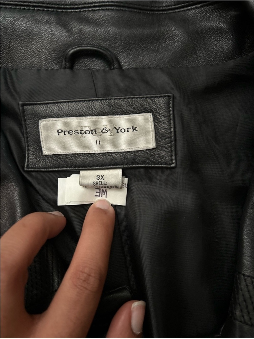 Preston & York Black Leather Button-Front Jacket - Picture 4 of 4
